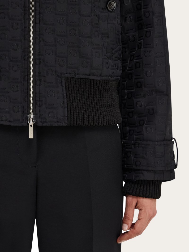 Ferragamo | Women's Monogram Nylon Blouson - Black