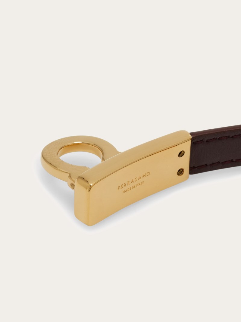 Ferragamo | Women's Gancini Double Twist Bracelet - Oxblood (Size 15)