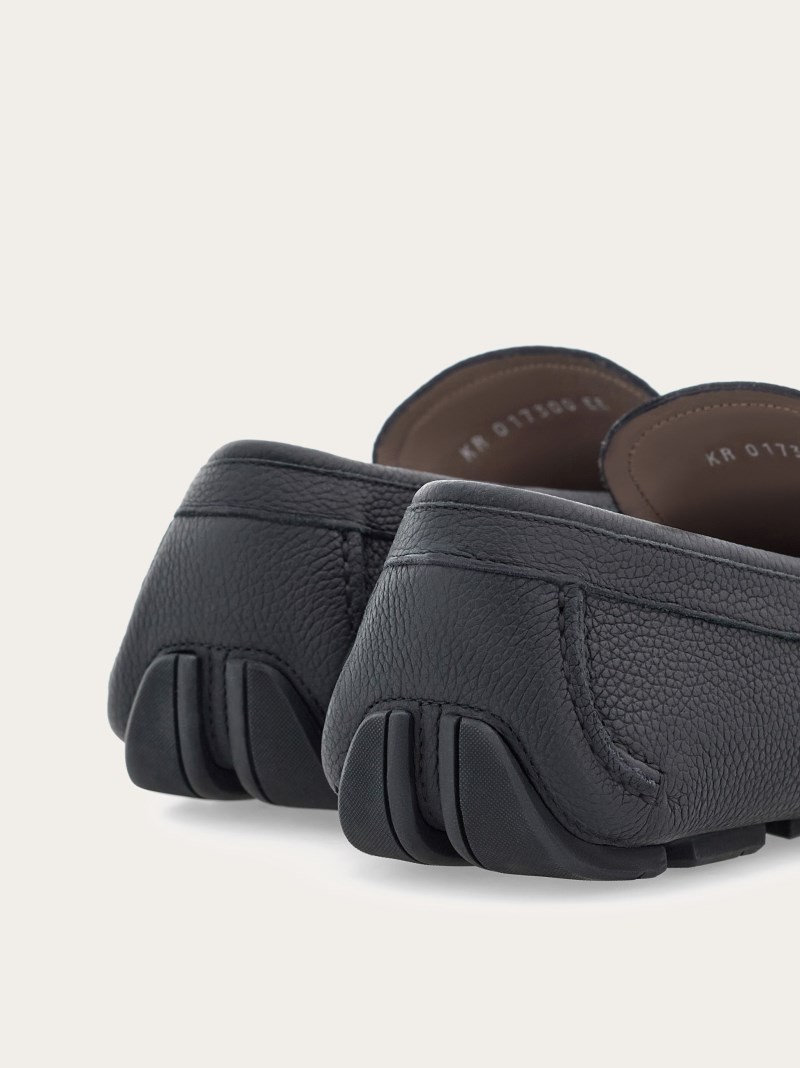 Ferragamo | Men's Driver With Gancini Ornament - Black
