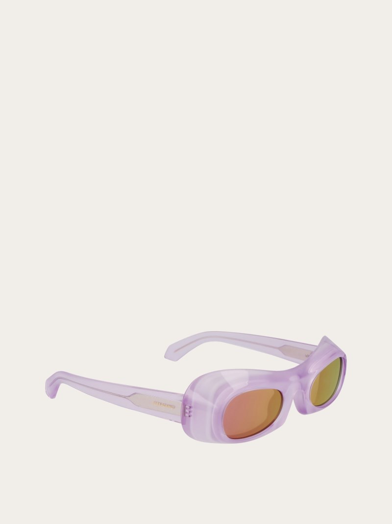 Ferragamo | Men's Sunglasses - Transparent Lilac/Grey