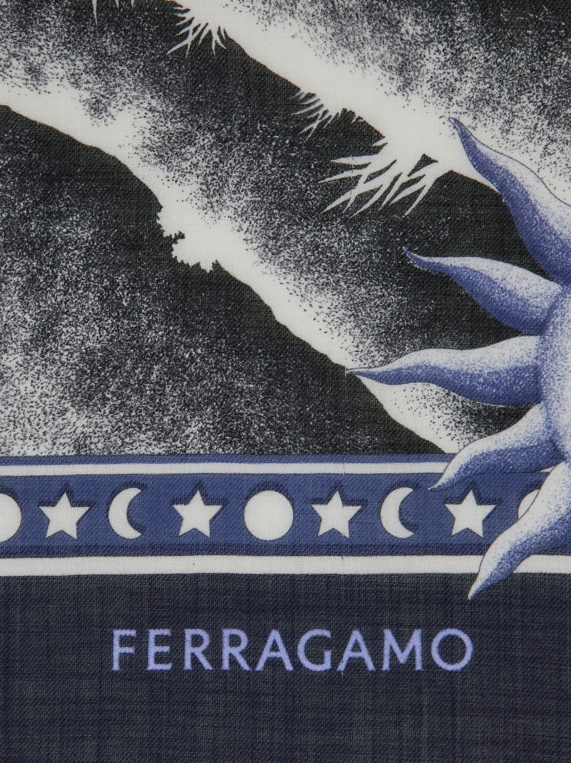 Ferragamo | Women's Day &Amp; Night Print Shawl - Blue