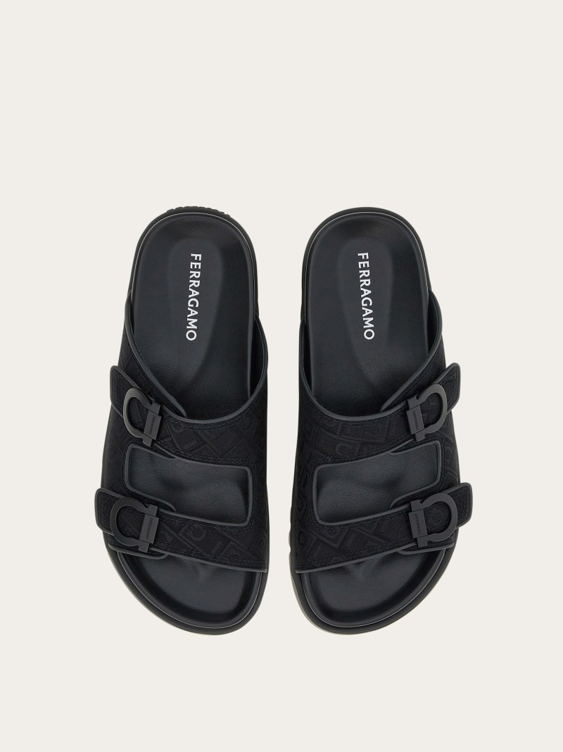 Ferragamo | Men's Double-Strap Sandal - Black