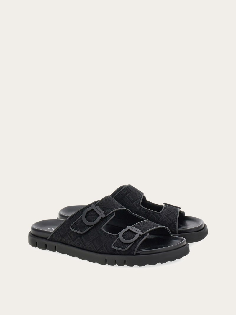 Ferragamo | Men's Double-Strap Sandal - Black
