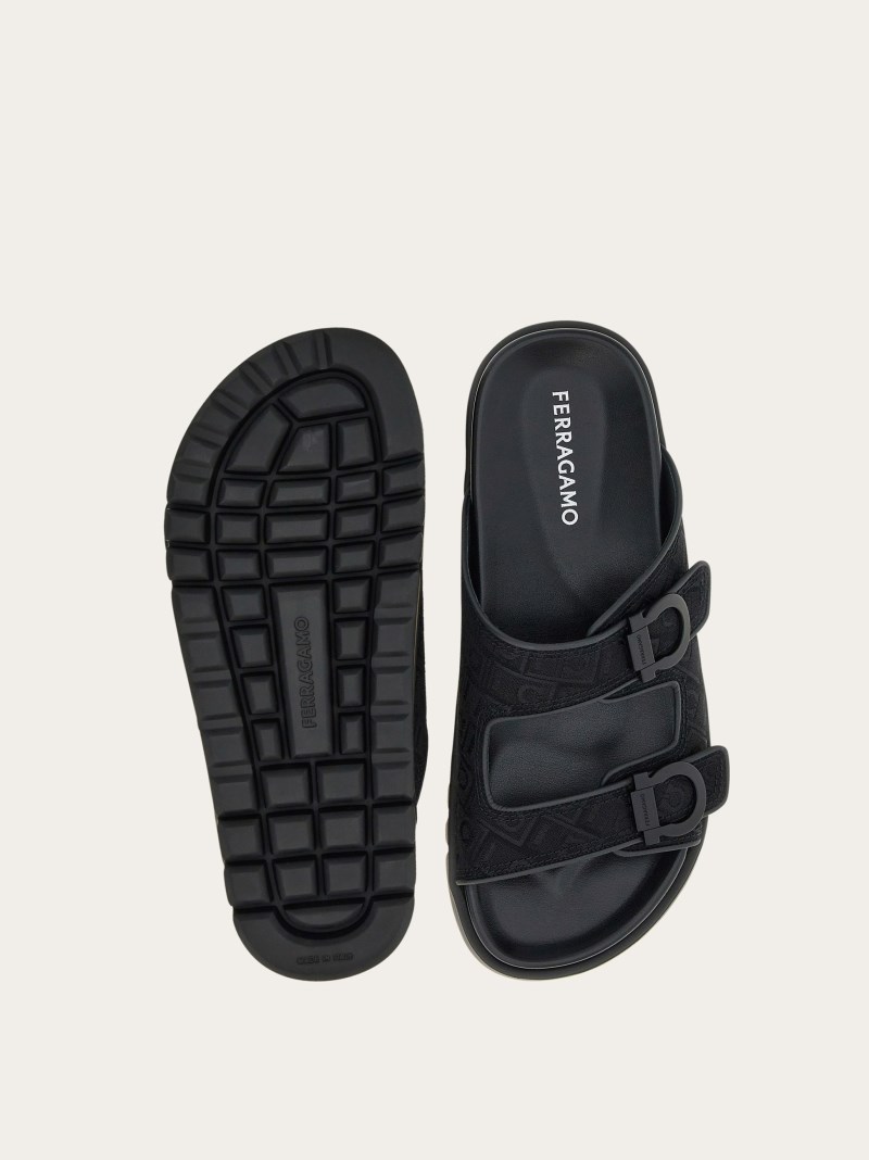 Ferragamo | Men's Double-Strap Sandal - Black