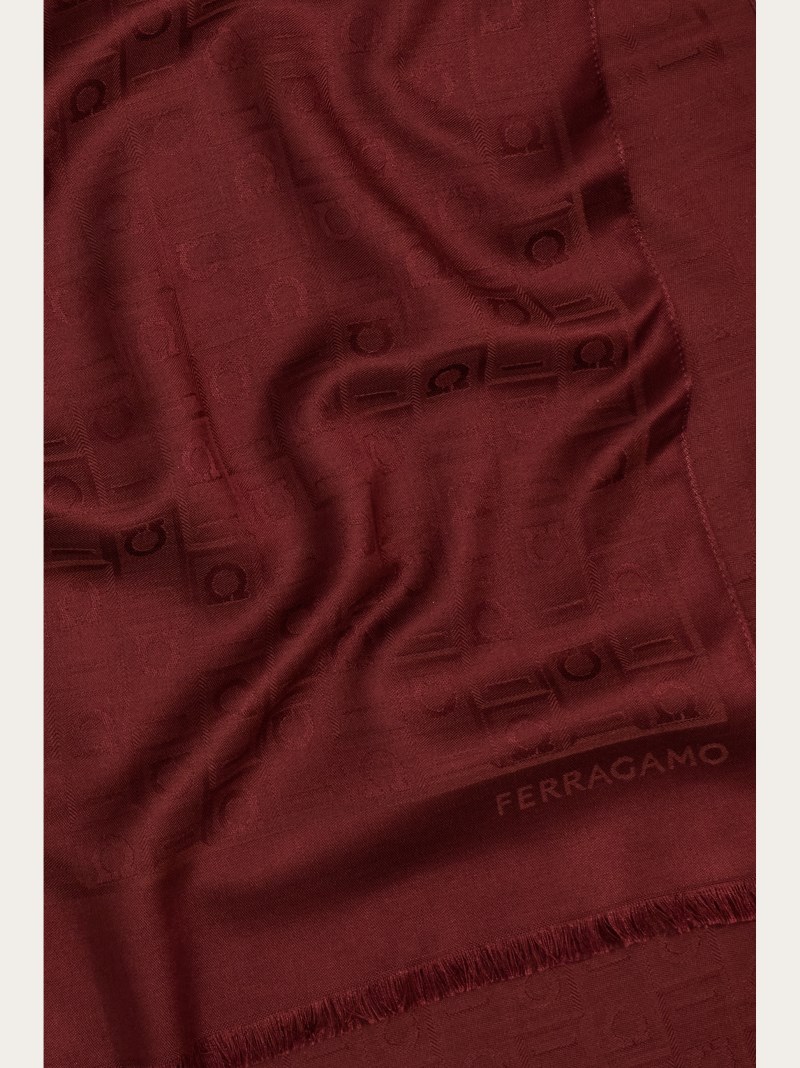 Ferragamo | Women's Monogram Stole - Bordeaux