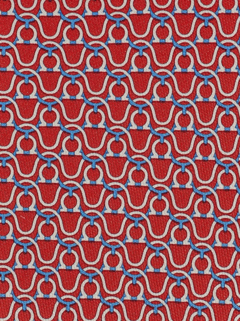 Ferragamo | Men's Gancini Print Silk Tie - Red