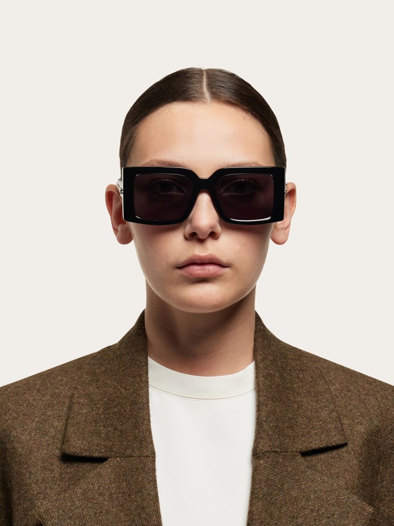 Ferragamo | Women's Sunglasses - Black/Grey