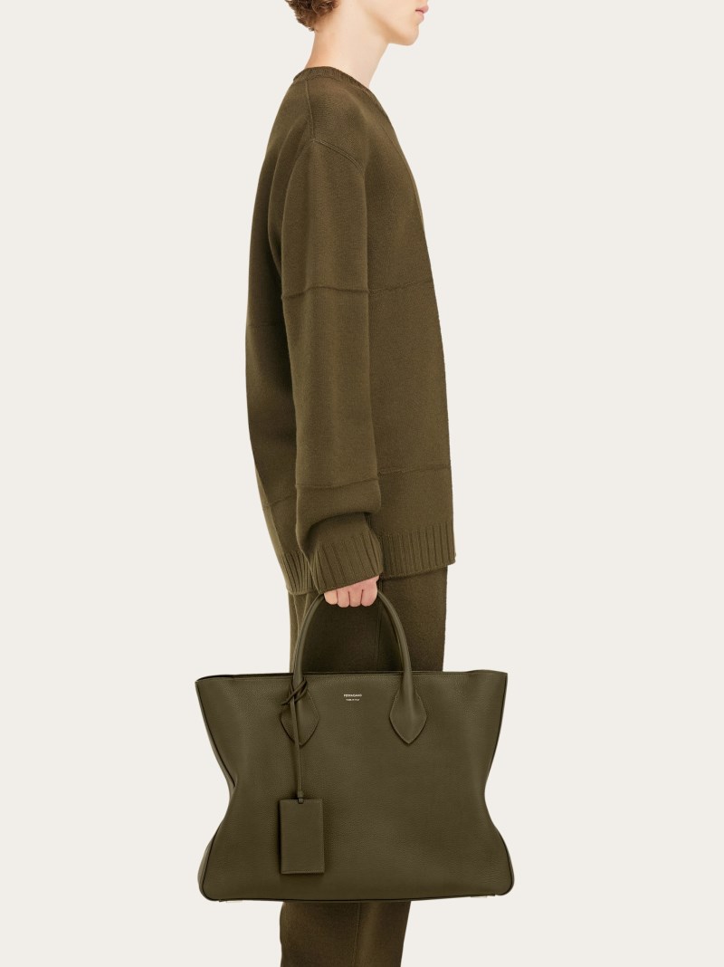 Ferragamo | Women's Tote Bag - Olive Green