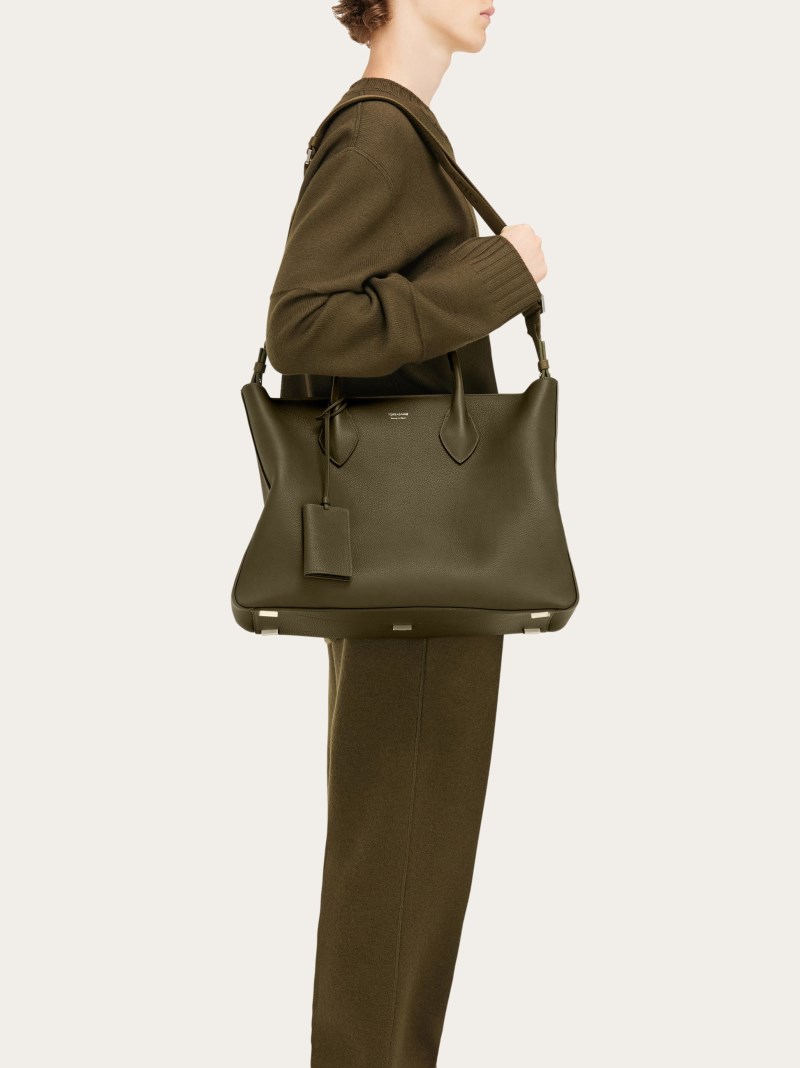Ferragamo | Women's Tote Bag - Olive Green