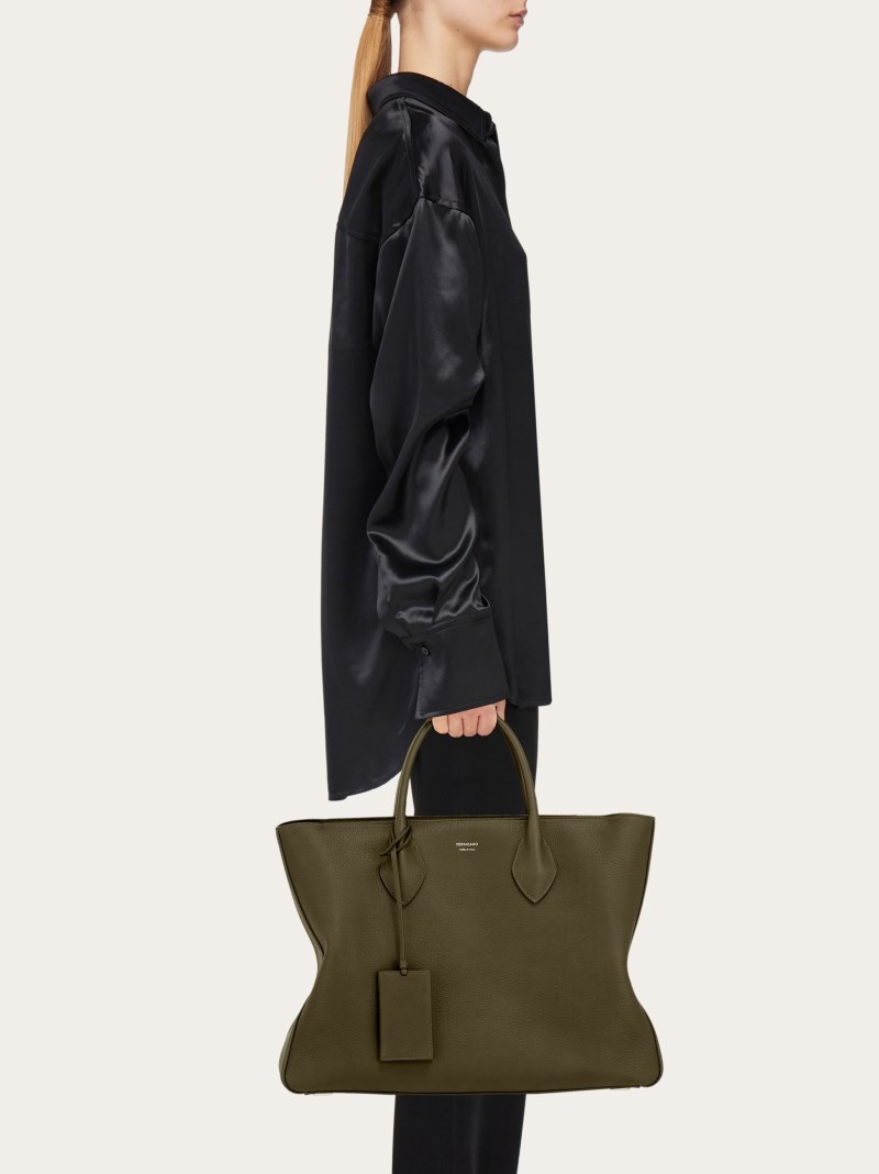 Ferragamo | Women's Tote Bag - Olive Green