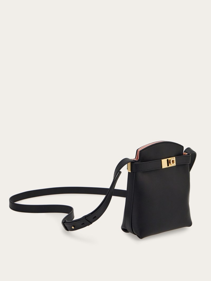 Ferragamo | Women's Hug Two-Tone Smartphone Holder - Black/Nylund Pink