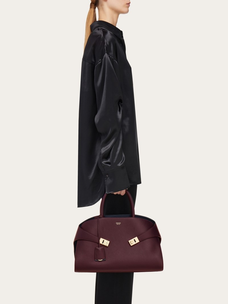 Ferragamo | Women's Hug Handbag - Dark Barolo