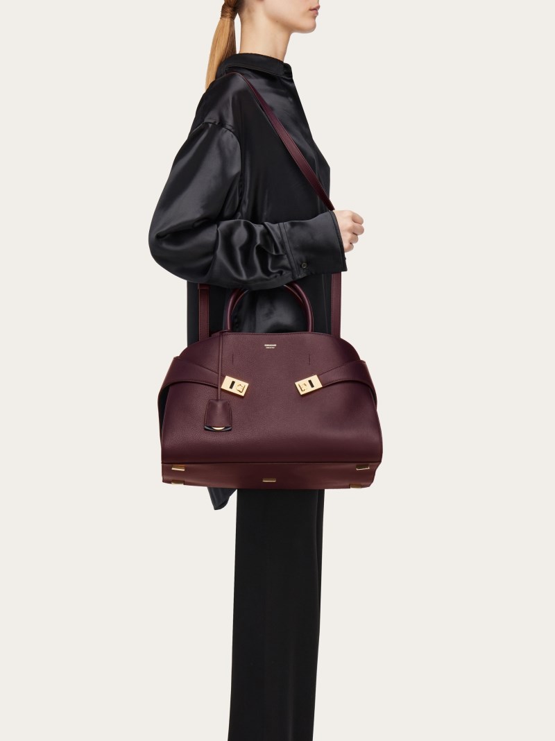 Ferragamo | Women's Hug Handbag - Dark Barolo