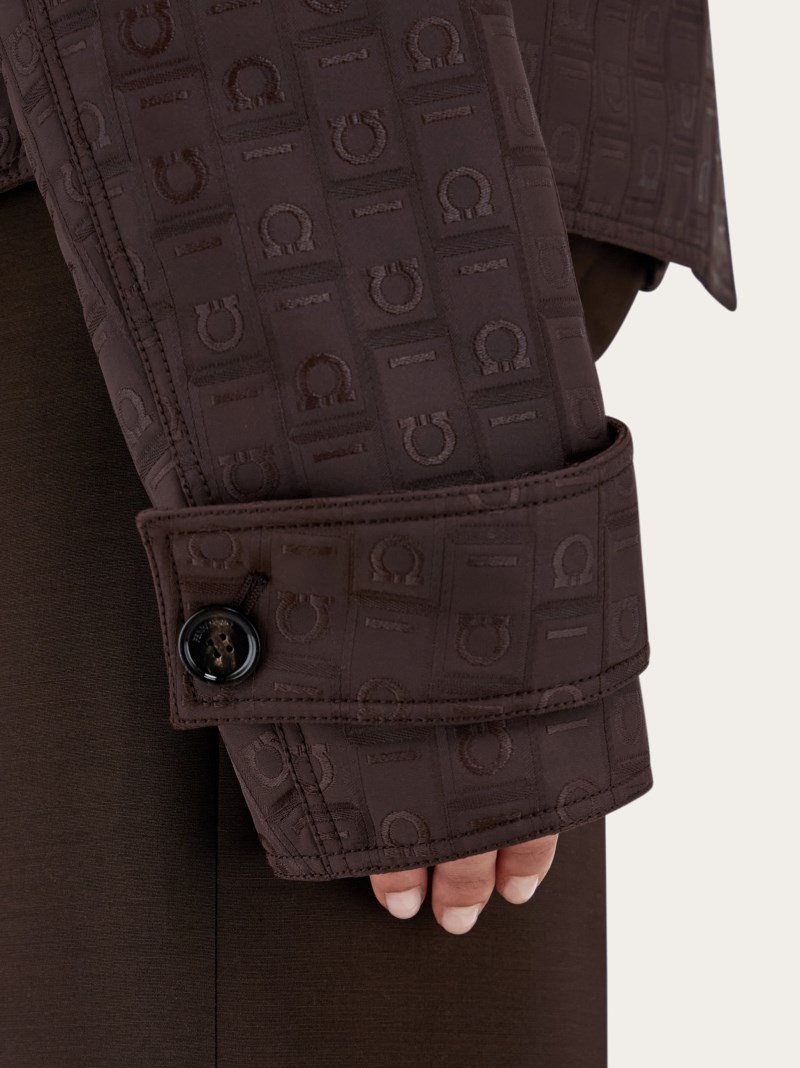 Ferragamo | Women's Monogram Print Jacket - Espresso
