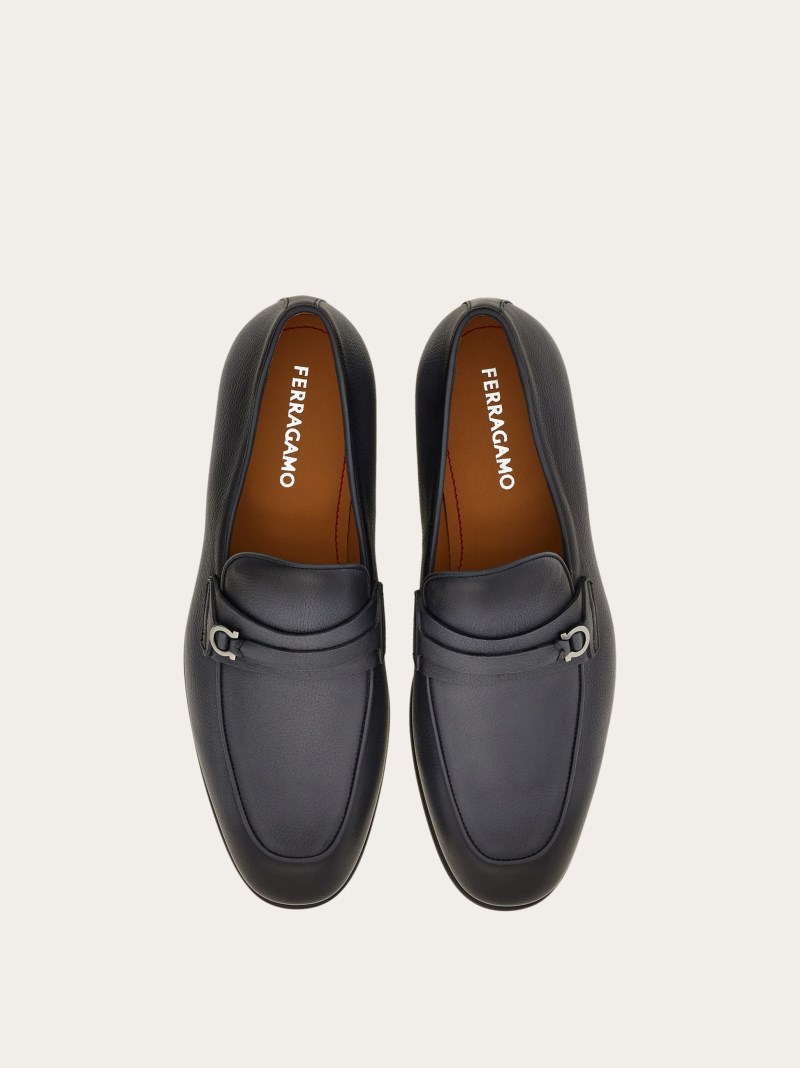 Ferragamo | Men's Moccasin With Gancini Ornament - Stromboli Sand