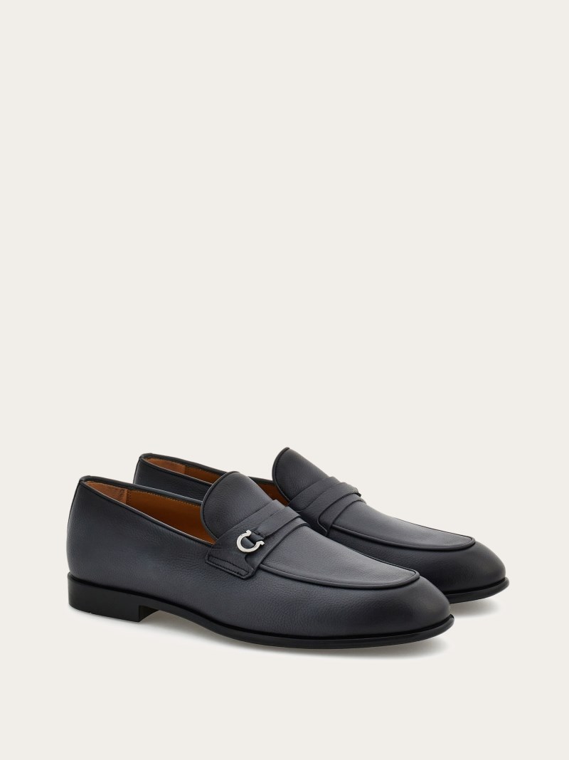 Ferragamo | Men's Moccasin With Gancini Ornament - Stromboli Sand