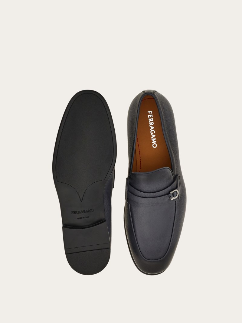 Ferragamo | Men's Moccasin With Gancini Ornament - Stromboli Sand