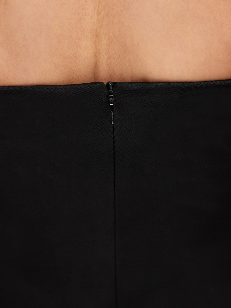 Ferragamo | Women's Sleeveless Long Dress With Gathered Detail - Black