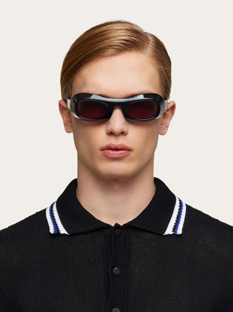 Ferragamo | Men's Sunglasses - Black/Grey