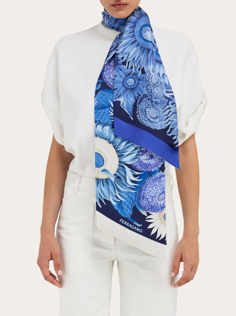 Ferragamo | Women's Sunflower Print Bandeau - Marine Blue