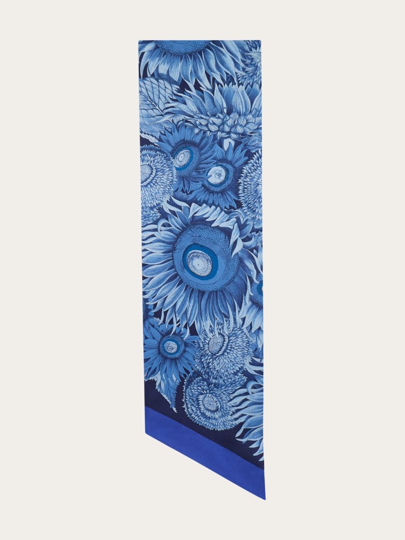 Ferragamo | Women's Sunflower Print Bandeau - Marine Blue