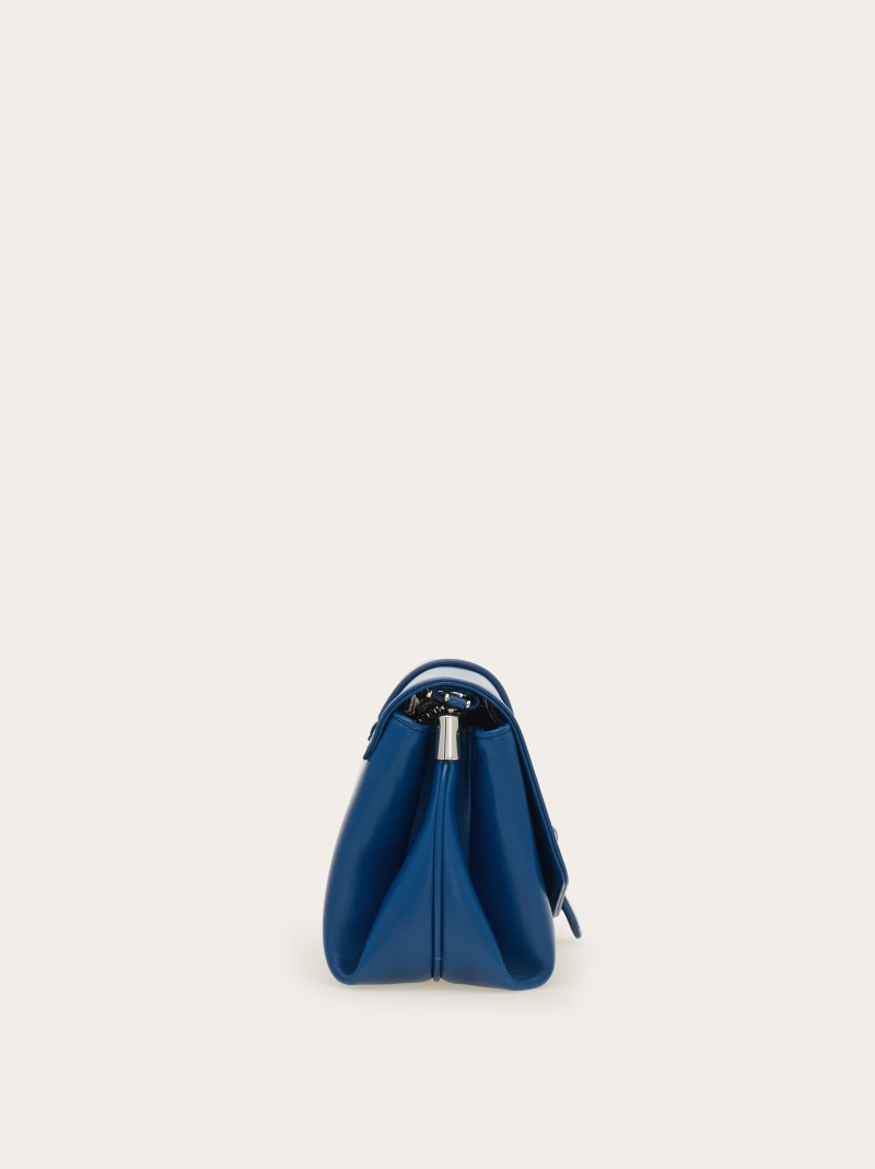 Ferragamo | Women's Front Flap Crossbody Bag - Teal Blue