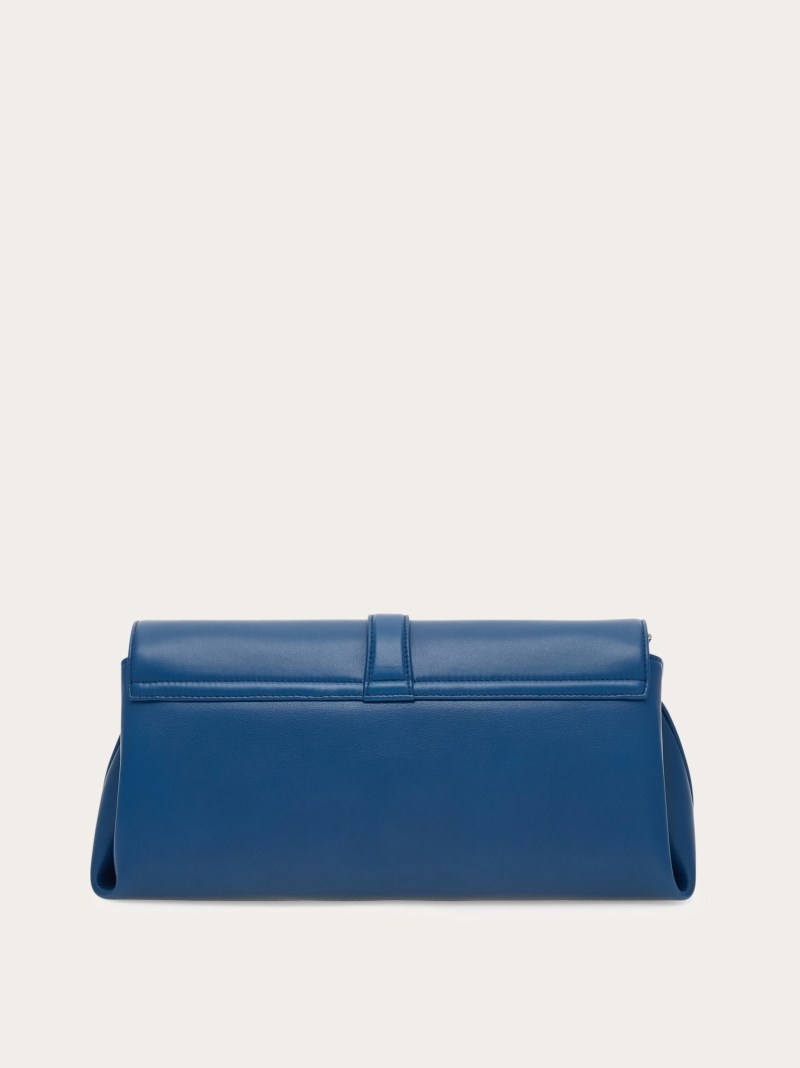 Ferragamo | Women's Front Flap Crossbody Bag - Teal Blue