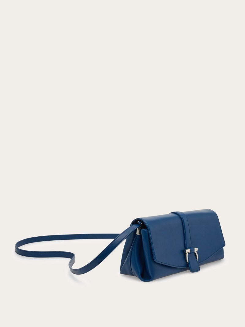 Ferragamo | Women's Front Flap Crossbody Bag - Teal Blue
