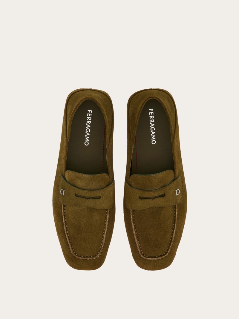 Ferragamo | Men's Hybrid Driver With Gancini Ornament - Olive Green