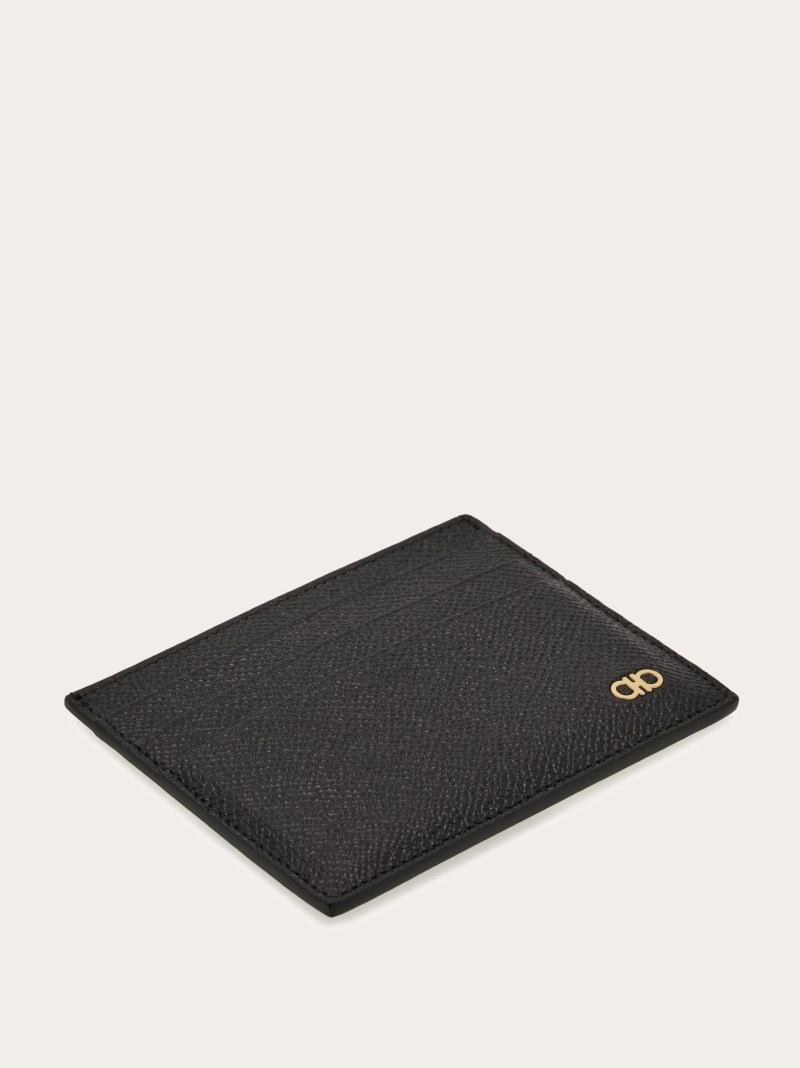 Ferragamo | Men's Gancini Credit Card Holder - Black