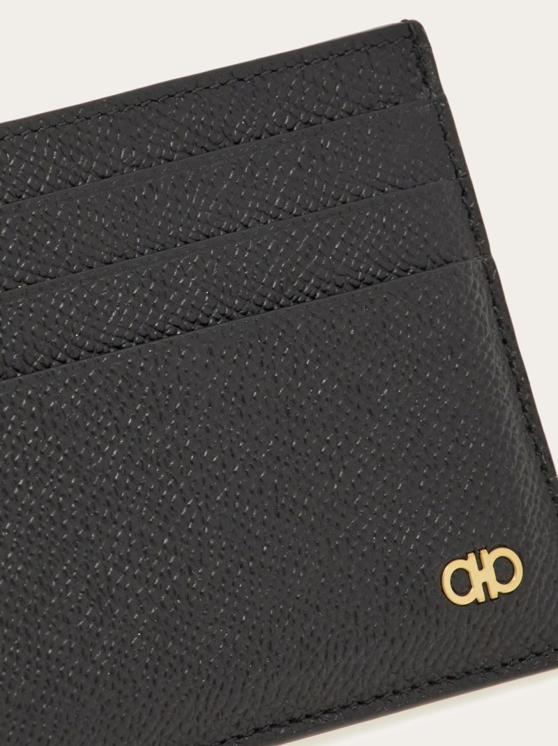 Ferragamo | Men's Gancini Credit Card Holder - Black