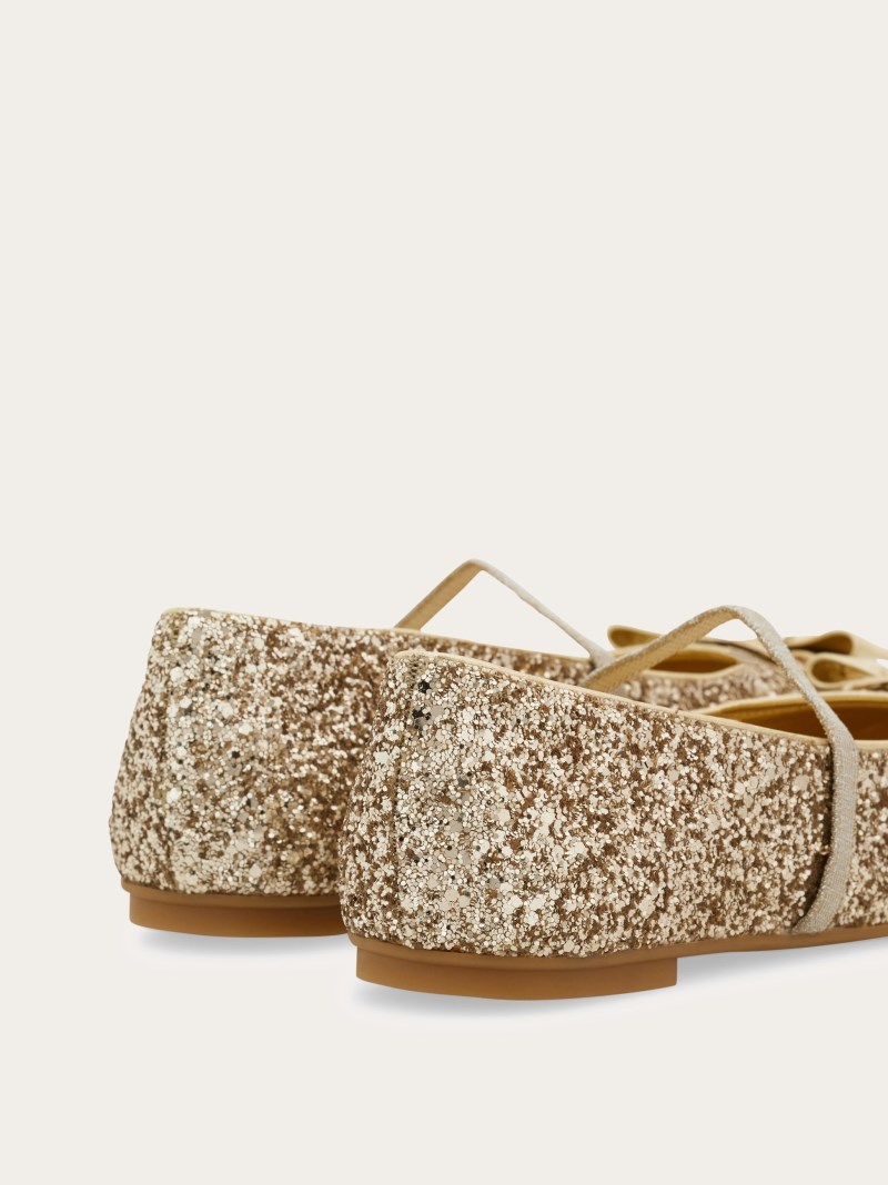 Ferragamo | Women's New Vara Plate Ballet Flat - Gold