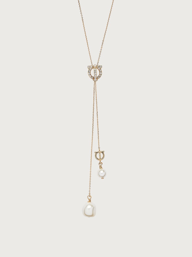 Ferragamo | Women's Gancini Pendant Necklace - Gold