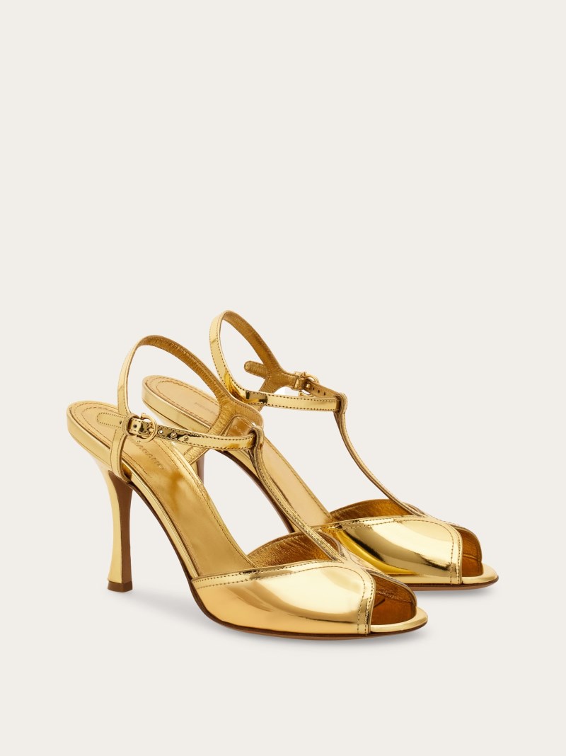 Ferragamo | Women's T-Strap Sandal - Gold