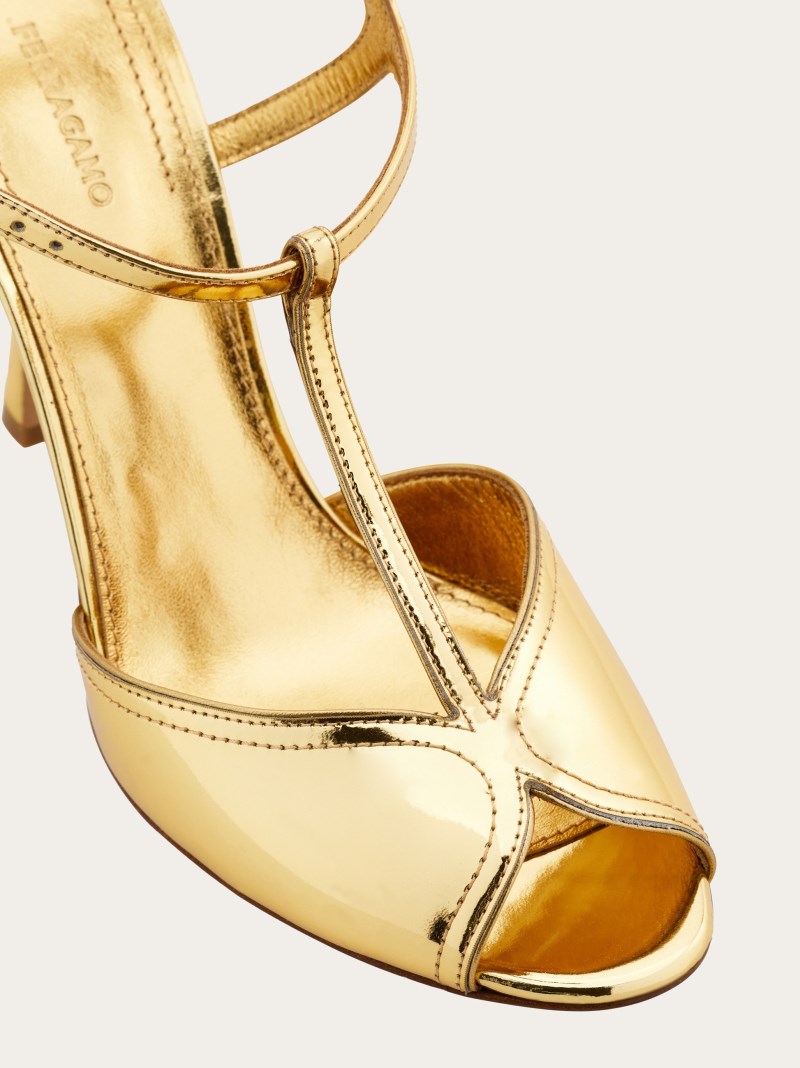 Ferragamo | Women's T-Strap Sandal - Gold