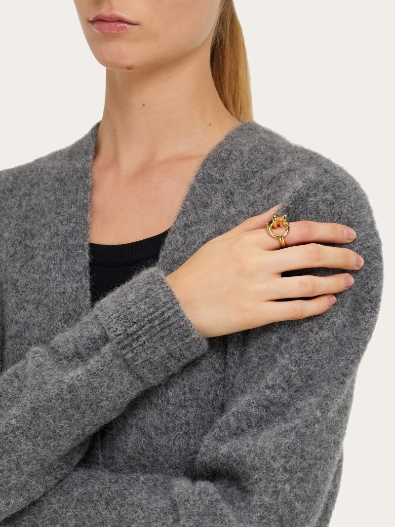 Ferragamo | Women's Ring With Gancini - Gold (Size 54)