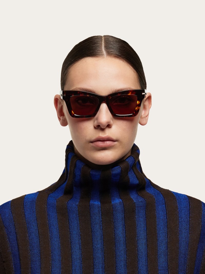 Ferragamo | Women's Sunglasses - Tortoise/Red Wine