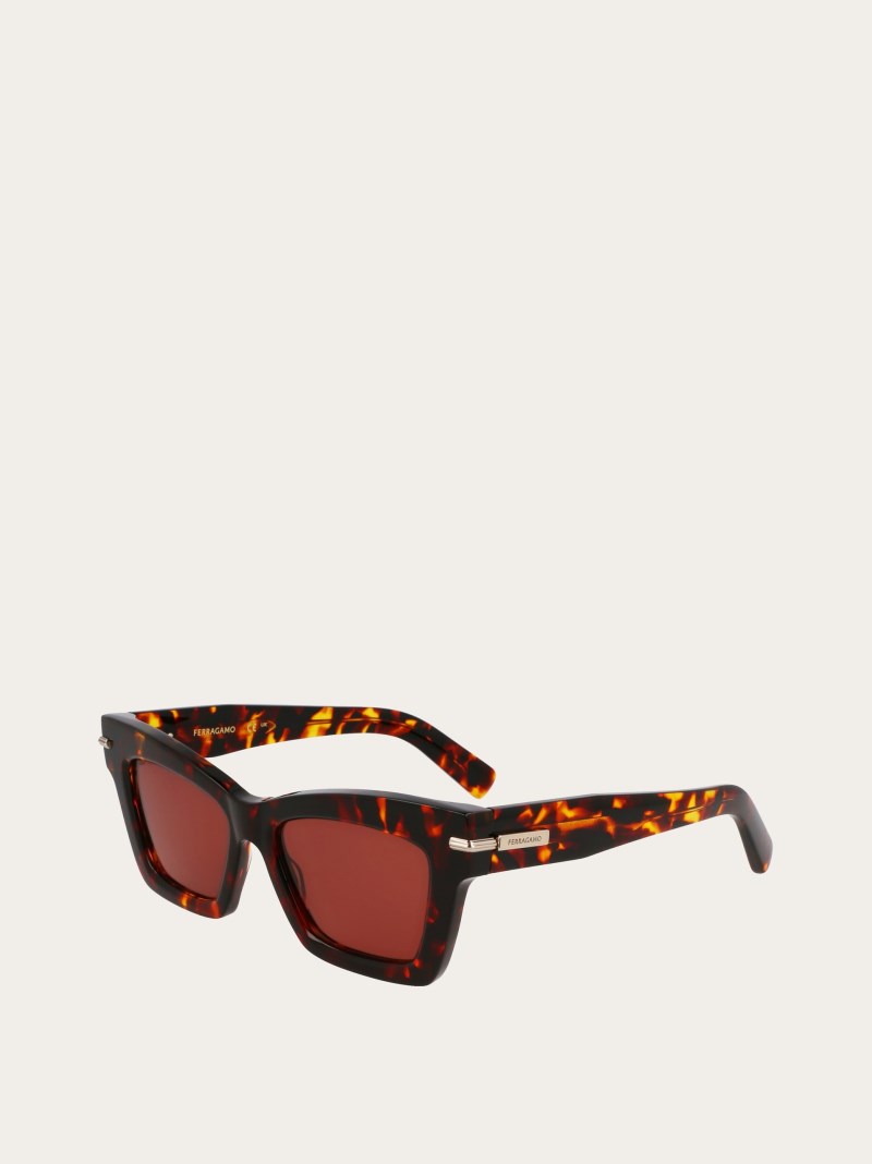 Ferragamo | Women's Sunglasses - Tortoise/Red Wine