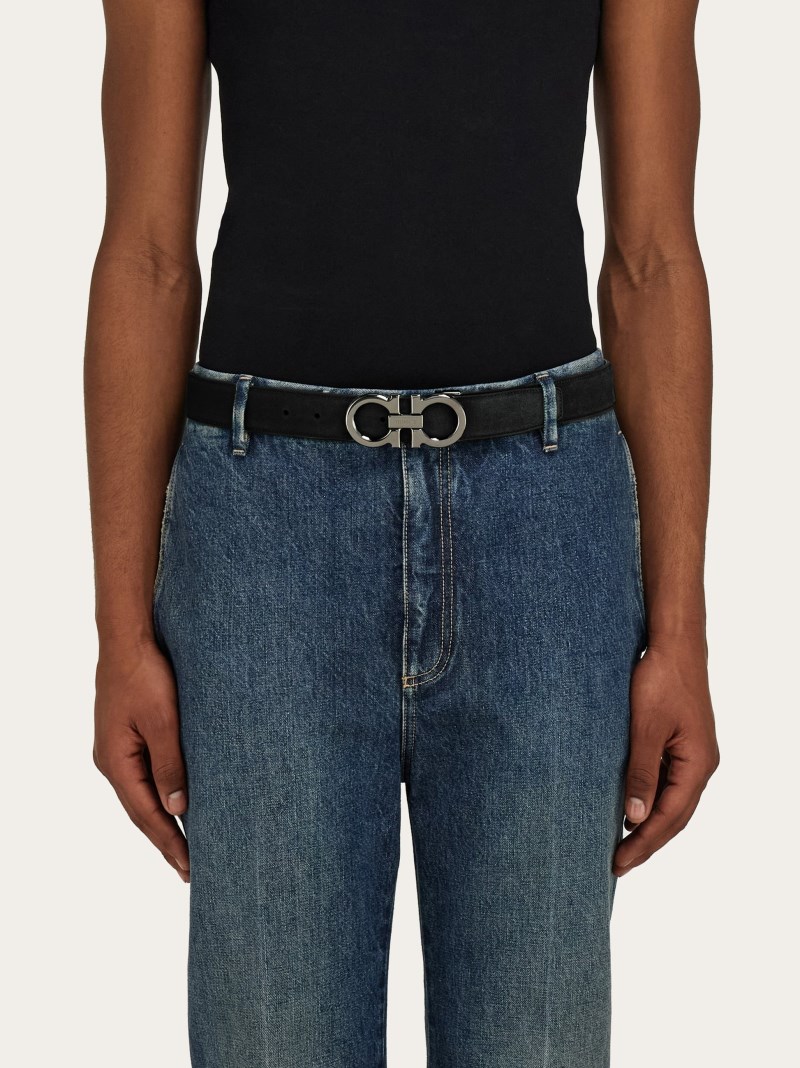 Ferragamo | Men's Adjustable Gancini Belt - Black
