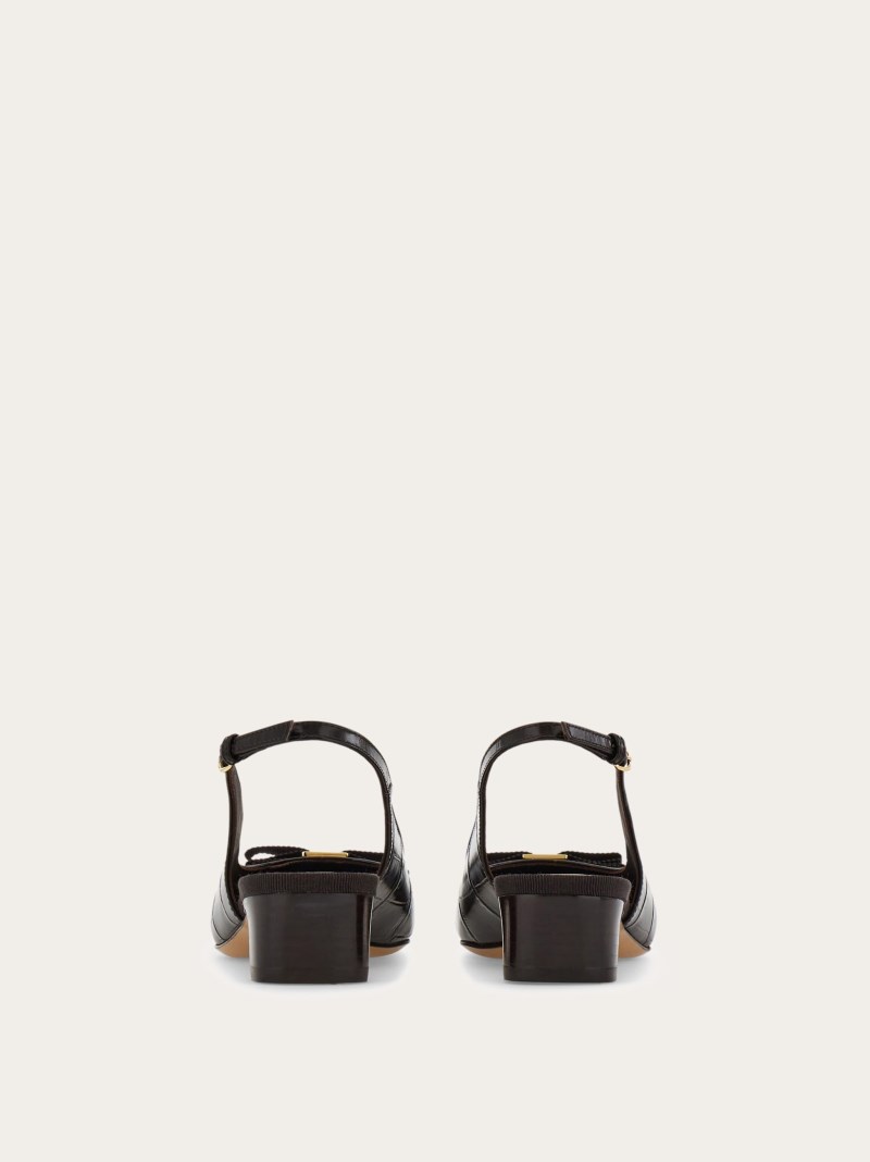 Ferragamo | Women's Iconic Bow Slingback - Testa Di Moro