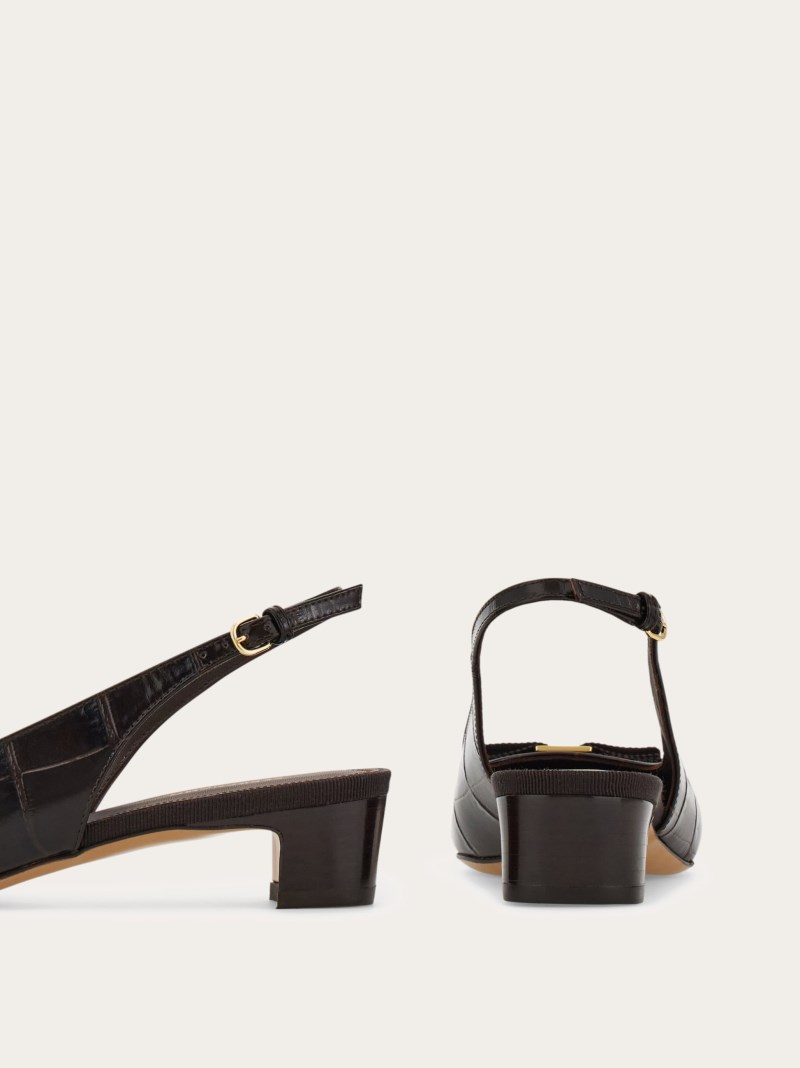 Ferragamo | Women's Iconic Bow Slingback - Testa Di Moro