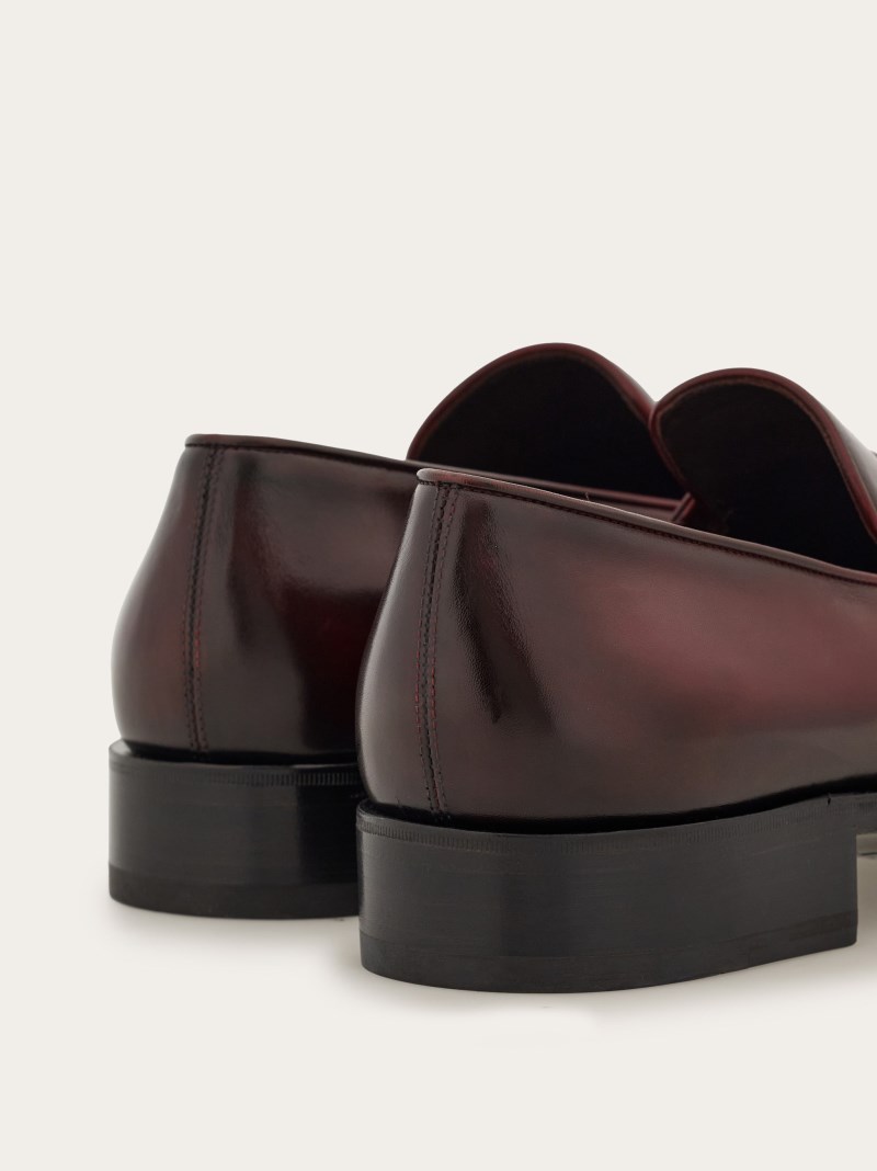 Ferragamo | Men's Tramezza Loafer - Burgundy/Testa Di Moro