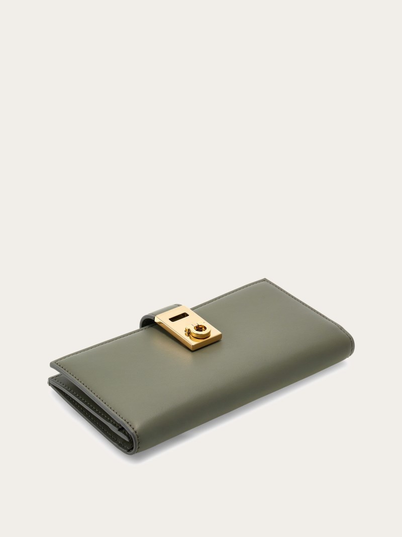 Ferragamo | Women's Hug Continental Wallet - Ash Grey