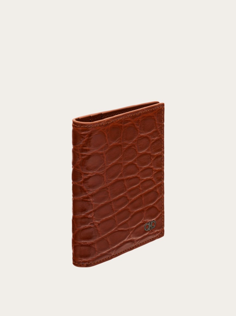 Ferragamo | Men's Gancini Credit Card Holder - Mogensen Brown