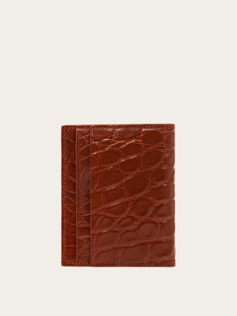 Ferragamo | Men's Gancini Credit Card Holder - Mogensen Brown