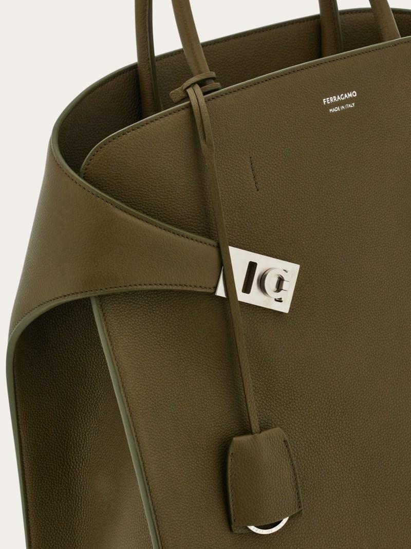 Ferragamo | Men's Hug Tote Bag - Olive Green