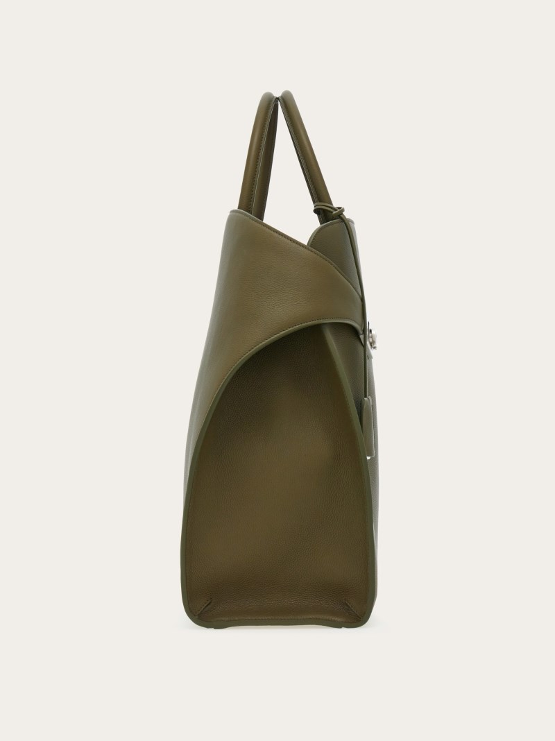 Ferragamo | Men's Hug Tote Bag - Olive Green