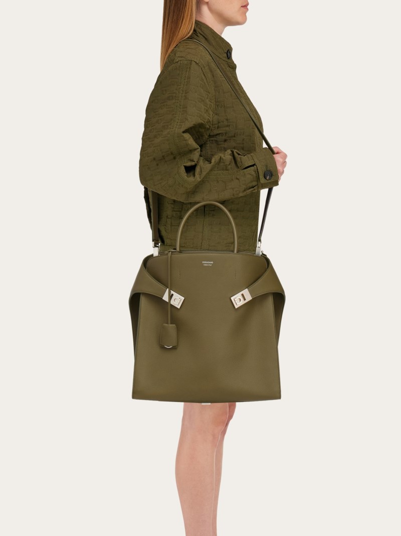 Ferragamo | Men's Hug Tote Bag - Olive Green