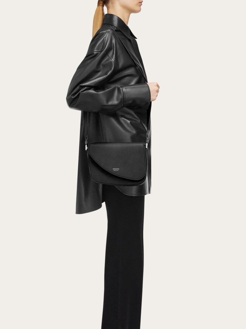 Ferragamo | Women's Fiamma Crossbody Bag - Black