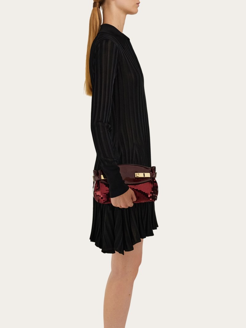 Ferragamo | Women's Hug Soft Crossbody Bag - Burgundy